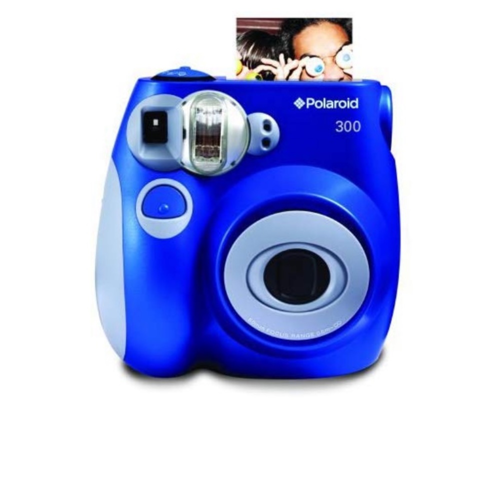 Blue Polaroid 300 Camera